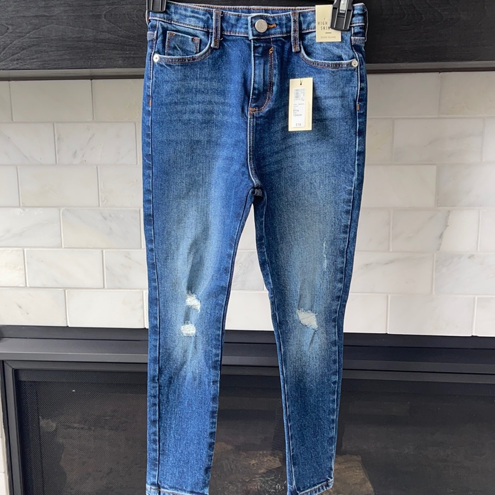 River Island Girls 9y High Rise Skinny Denim NWT